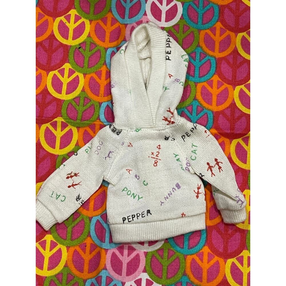 Ideal Vintage Doll Clothing White Pullover Pepper or Tammy #21 As Shown